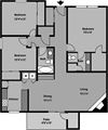 3 bedroom 2 bath Floor Plan 3 bedroom 2 bath Floor Plan at The Village at Iron Blossom, Nevada